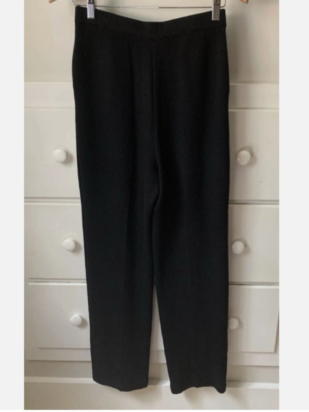 sz 4 St John knit pants black wool blend pull on - Picture 4 of 5